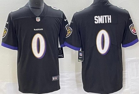 Men's Baltimore Ravens #0 Roquan Smith Limited Black Vapor Jersey