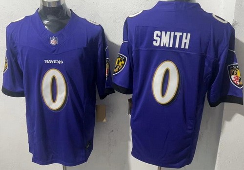 Men's Baltimore Ravens #0 Roquan Smith Limited Purple FUSE Vapor Jersey