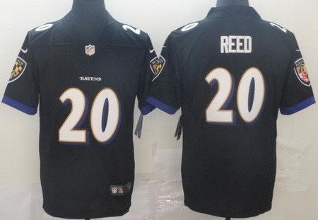 Men's Baltimore Ravens #20 Ed Reed Limited Black Vapor Untouchable Jersey