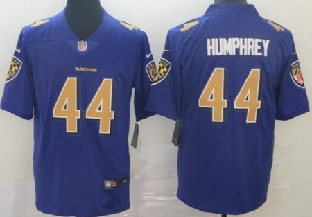 Men's Baltimore Ravens #44 Marlon Humphrey Limited Purple Rush Color Jersey