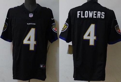 Men's Baltimore Ravens #4 Zay Flowers Limited Black FUSE Vapor Jersey