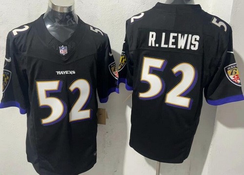 Men's Baltimore Ravens #52 Ray Lewis Limited Black FUSE Vapor Jersey