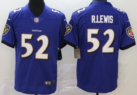 Men's Baltimore Ravens #52 Ray Lewis Limited Purple Vapor Untouchable Jersey