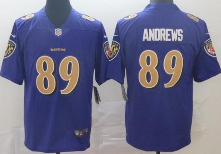Men's Baltimore Ravens #89 Mark Andrews Limited Purple Rush Color Jersey