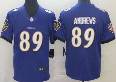 Men's Baltimore Ravens #89 Mark Andrews Limited Purple Vapor Untouchable Jersey