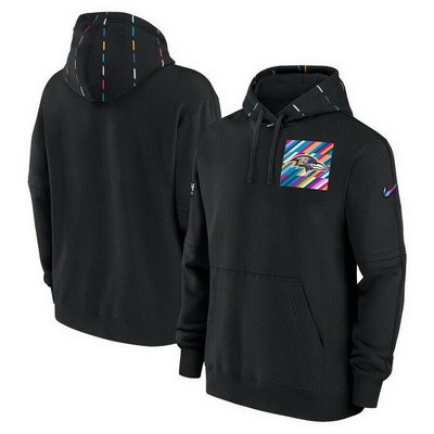 Men's Baltimore Ravens Black 2023 Crucial Catch Club Pullover Hoodie