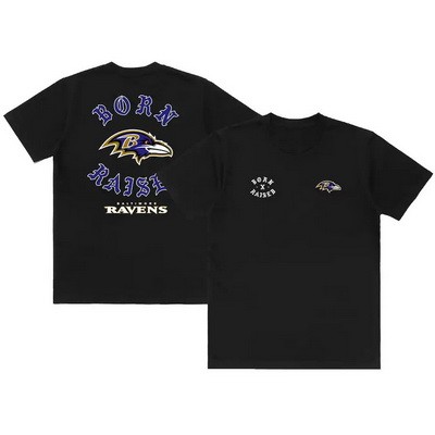 Men's Baltimore Ravens Black Born x Raised T Shirt