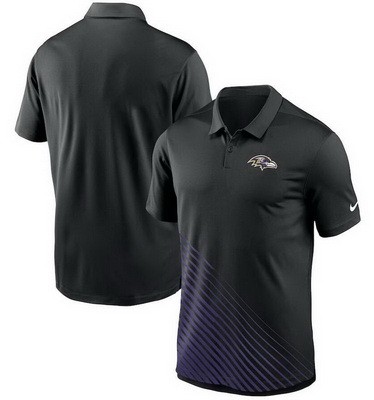 Men's Baltimore Ravens Black Purple Vapor Performance Polo
