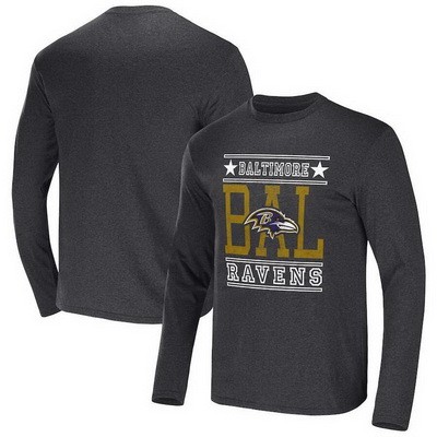Men's Baltimore Ravens Dark Gray NFL x Darius Rucker Collection Long Sleeve T Shirt
