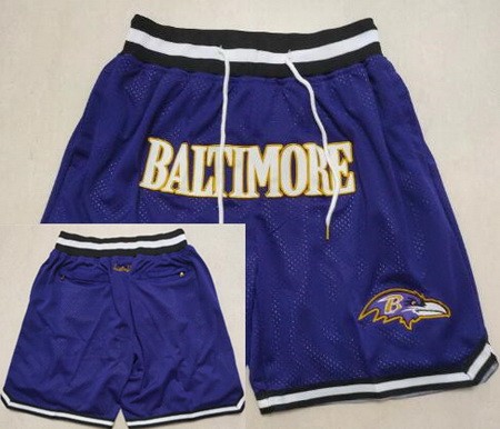 Men's Baltimore Ravens Purple Just Don Shorts