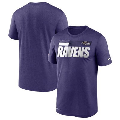 Men's Baltimore Ravens Purple Sideline Impact Legend Performance T Shirt 547