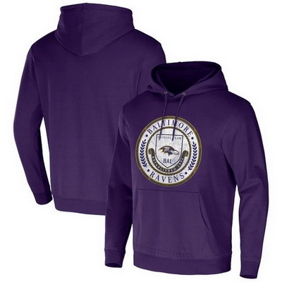 Men's Baltimore Ravens Purple x Darius Rucker Collection Washed Pullover Hoodie