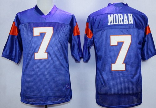 Men's Blue Mountain State #7 Alex Moran Blue Football Jersey