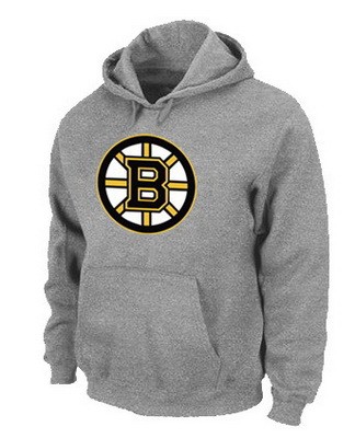 Men's Boston Bruins Gray Printed Pullover Hoodie