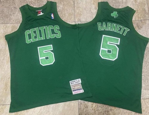 Men's Boston Celtics #5 Kevin Garnett Green 2012 Throwback Authentic Jersey