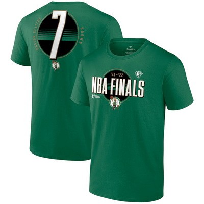 Men's Boston Celtics #7 Jaylen Brown Green 2022 Finals Bound T-Shirt