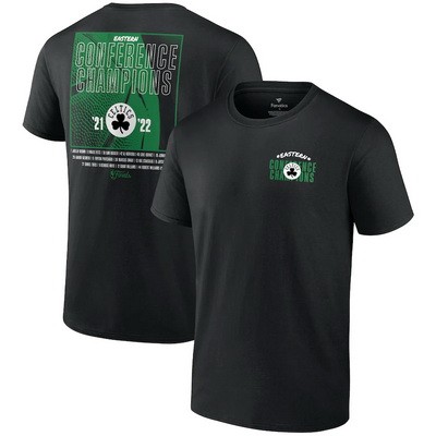 Men's Boston Celtics Black 2022 Eastern Conference Champions Balanced Attack Roster T-Shirt