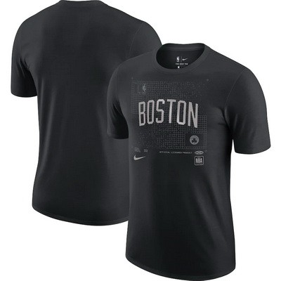 Men's Boston Celtics Black Courtside Chrome T-Shirt