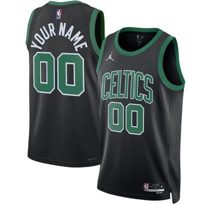 Men's Boston Celtics Customized Black 2023 Statement Icon Swingman Jersey