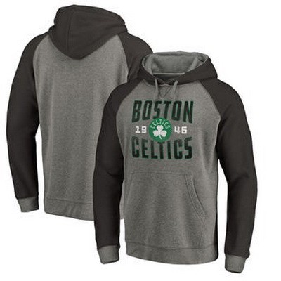Men's Boston Celtics Gray 2 Printed Pullover Hoodie