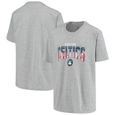 Men's Boston Celtics Gray Americana Freedom T-Shirt