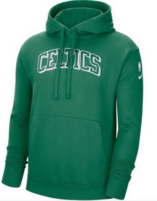 Men's Boston Celtics Green 2021 City Edition Essential Logo Pullover Hoodie