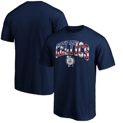 Men's Boston Celtics Navy Banner Wave Premium T-Shirt