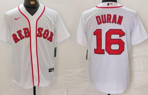 Men's Boston Red Sox #11 Jarren Duran White Player Name Cool Base Jersey