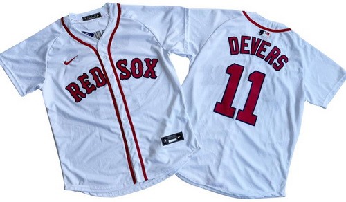 Men's Boston Red Sox #11 Rafael Devers White Limited Jersey