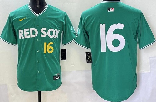 Men's Boston Red Sox #16 Jarren Duran Green 2025 City Connect Limited Jersey