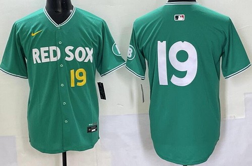 Men's Boston Red Sox #19 Roman Anthony Green 2025 City Connect Limited Jersey