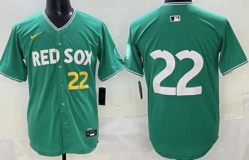 Men's Boston Red Sox #22 Garrett Whitlock Green 2025 City Connect Limited Jersey