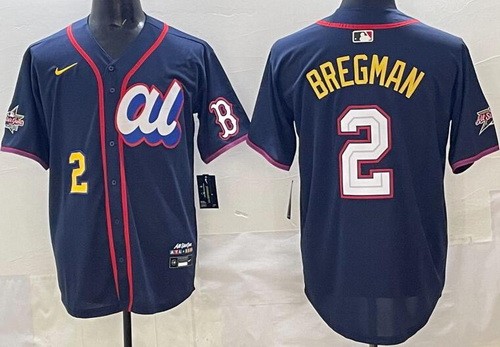 Men's Boston Red Sox #2 Alex Bregman Navy 2025 All Star Limited Jersey
