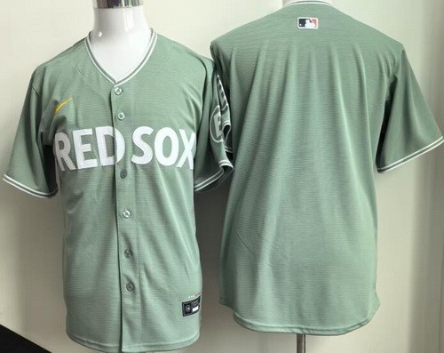 Men's Boston Red Sox Blank Light Green 2025 City Connect Limited Jersey