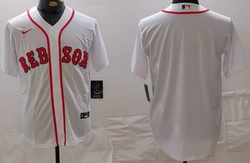 Men's Boston Red Sox Blank White Cool Base Jersey