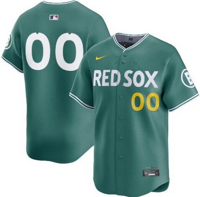 Men's Boston Red Sox Customized Green 2025 City Connect Limited Jersey
