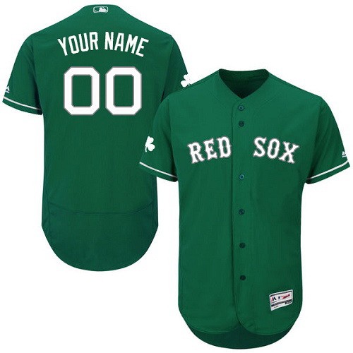Men's Boston Red Sox Customized Green Celtic FlexBase Jersey