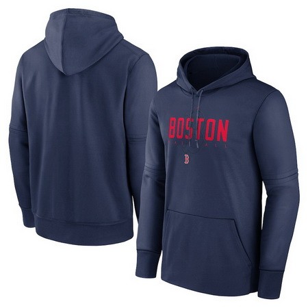 Men's Boston Red Sox Navy Authentic Collection Pregame Performance Pullover Hoodie