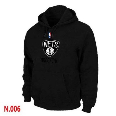 Men's Brooklyn Nets Black Printed Pullover Hoodie