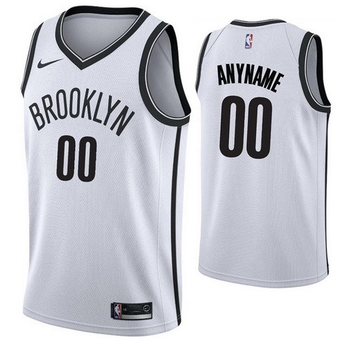 Men's Brooklyn Nets Customized White Icon Swingman Nike Jersey