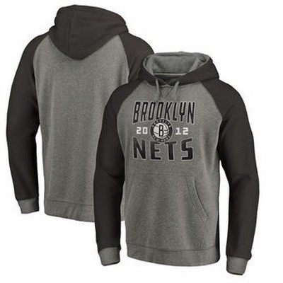 Men's Brooklyn Nets Gray 3 Printed Pullover Hoodie