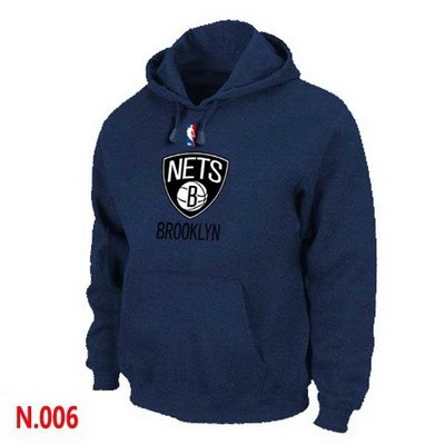 Men's Brooklyn Nets Navy Blue Printed Pullover Hoodie
