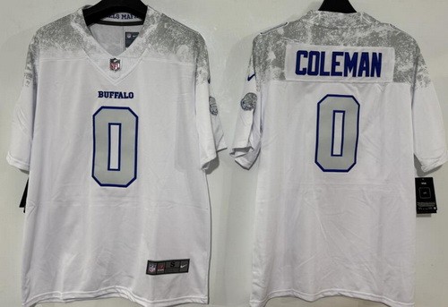 Men's Buffalo Bills #0 Keon Coleman Limited White Rivalries Vapor Jersey