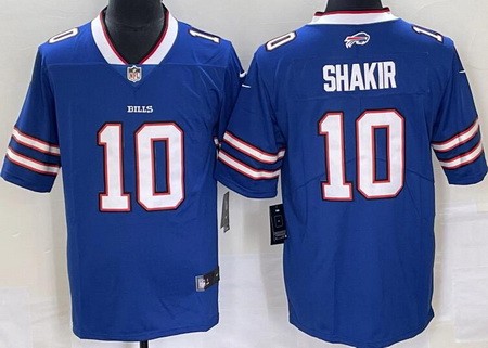 Men's Buffalo Bills #10 Khalil Shakir Limited Blue Vapor Jersey