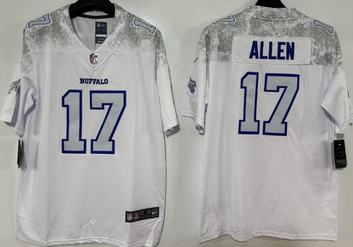 Men's Buffalo Bills #17 Josh Allen Limited White Rivalries Vapor Jersey