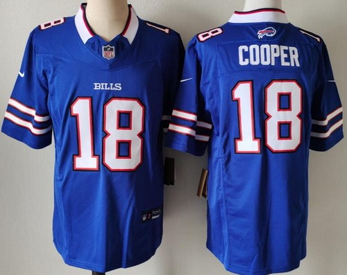 Men's Buffalo Bills #18 Amari Cooper Limited Blue FUSE Vapor Jersey
