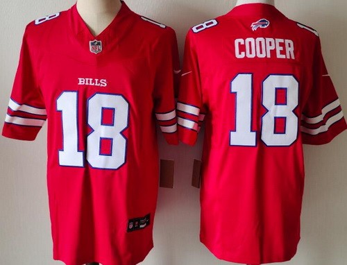 Men's Buffalo Bills #18 Amari Cooper Limited Red FUSE Vapor Jersey