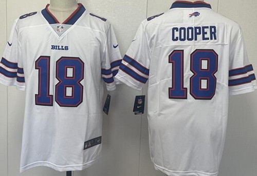 Men's Buffalo Bills #18 Amari Cooper Limited White Vapor Jersey