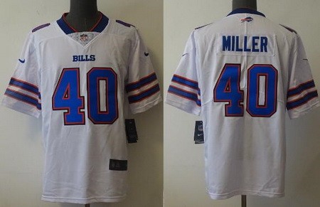 Men's Buffalo Bills #40 Von Miller Limited White Vapor Jersey