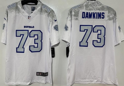 Men's Buffalo Bills #73 Dion Dawkins Limited White Rivalries Vapor Jersey